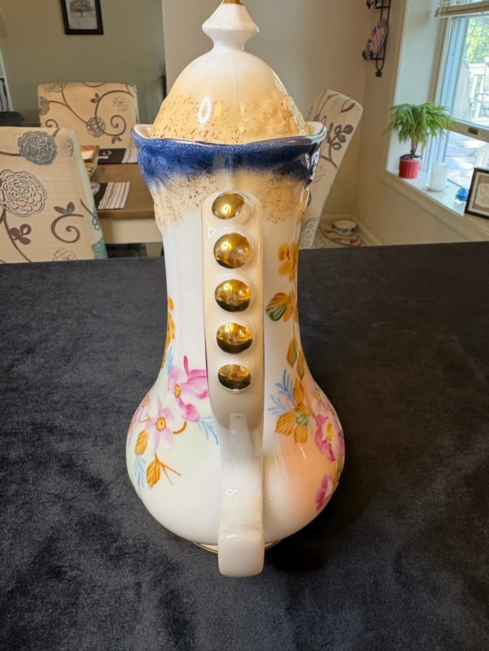 Elegant Porcelain Teapot/ Porcelain Coffee Pot/ Victorian Style Teapot - Picture 4 of 9